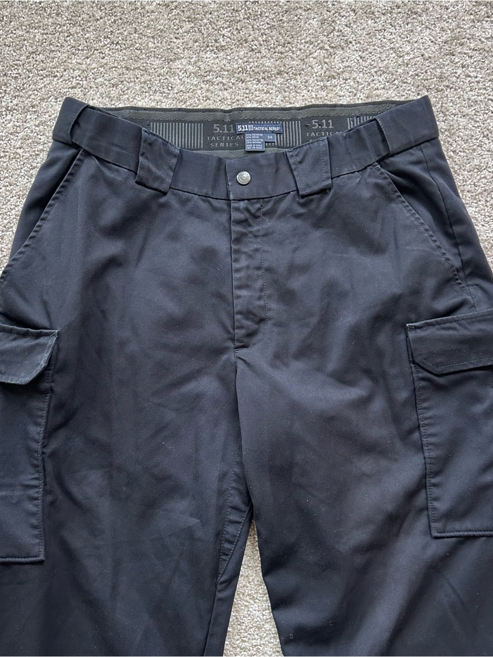 5.11 Tactical Series Mens Cargo Pants Black Work Trousers Size 38 Rugged Utility - Picture 2 of 6